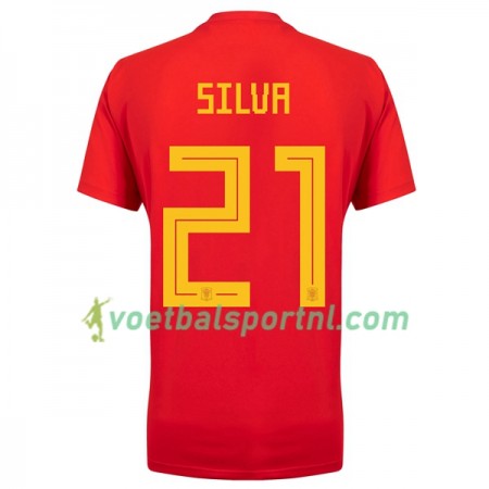 Spanje David Silva 21 Thuis Shirt WK voetbal 2018
